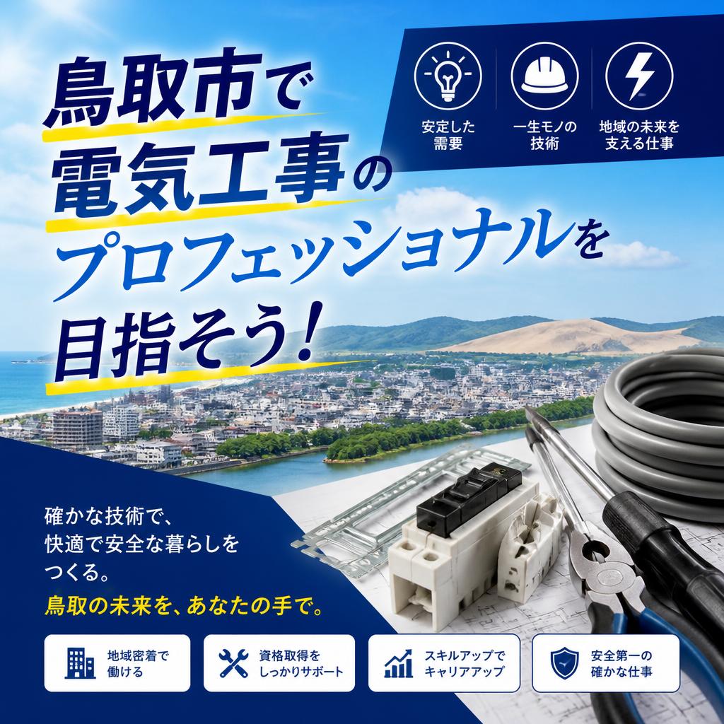 鳥取市で電気工事のプロフェッショナルを目指そう！